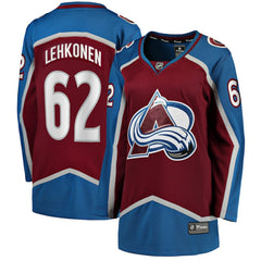 Artturi Lehkonen Colorado Avalanche Fanatics Women's Home Breakaway Player Jersey - Burgundy - NHL