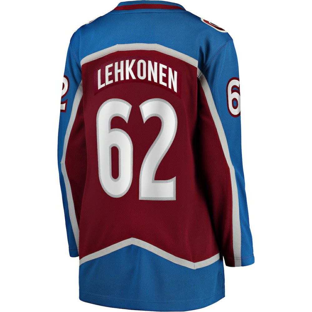 Artturi Lehkonen Colorado Avalanche Fanatics Women's Home Breakaway Player Jersey - Burgundy - NHL