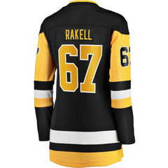 Rickard Rakell Pittsburgh Penguins Women's Fanatics Home Breakaway Player Jersey - Black - NHL