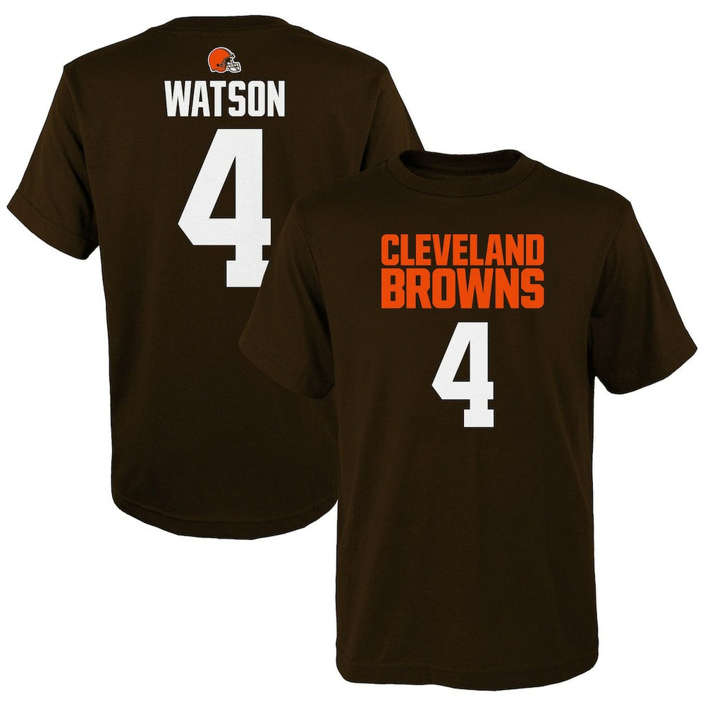 Deshaun Watson Cleveland Browns Youth Mainliner Player Name & Number T-Shirt Brown | NFL