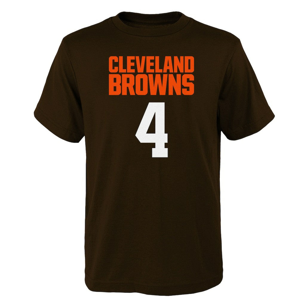 Deshaun Watson Cleveland Browns Youth Mainliner Player Name & Number T-Shirt Brown | NFL