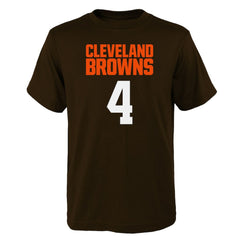 Deshaun Watson Cleveland Browns Youth Mainliner Player Name & Number T-Shirt Brown | NFL