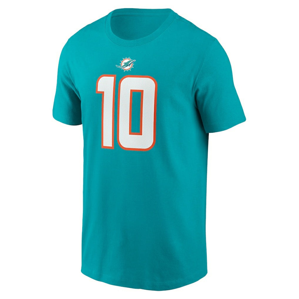 Tyreek Hill Miami Dolphins Player Name & Number T-Shirt Aqua | Nike for Sale