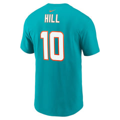 Tyreek Hill Miami Dolphins Player Name & Number T-Shirt Aqua | Nike for Sale
