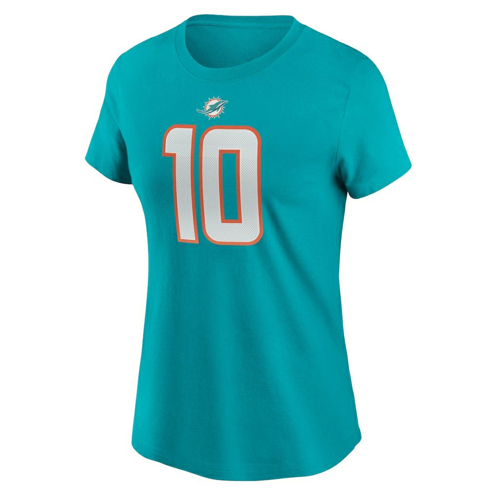 Tyreek Hill Miami Dolphins Women's Player Name & Number T-Shirt Aqua | Nike for Sale