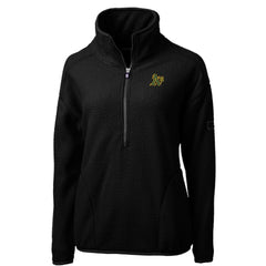Athletics Cutter & Buck Women's Cascade Eco Sherpa Fleece Quarter-Zip Pullover Jacket - MLB