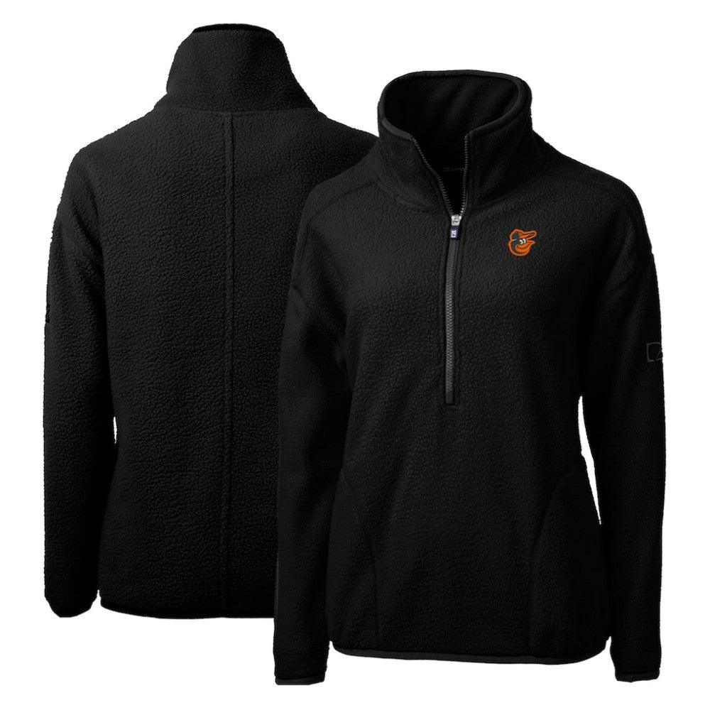Baltimore Orioles Cutter & Buck Women's Cascade Eco Sherpa Fleece Quarter-Zip Pullover Jacket - MLB