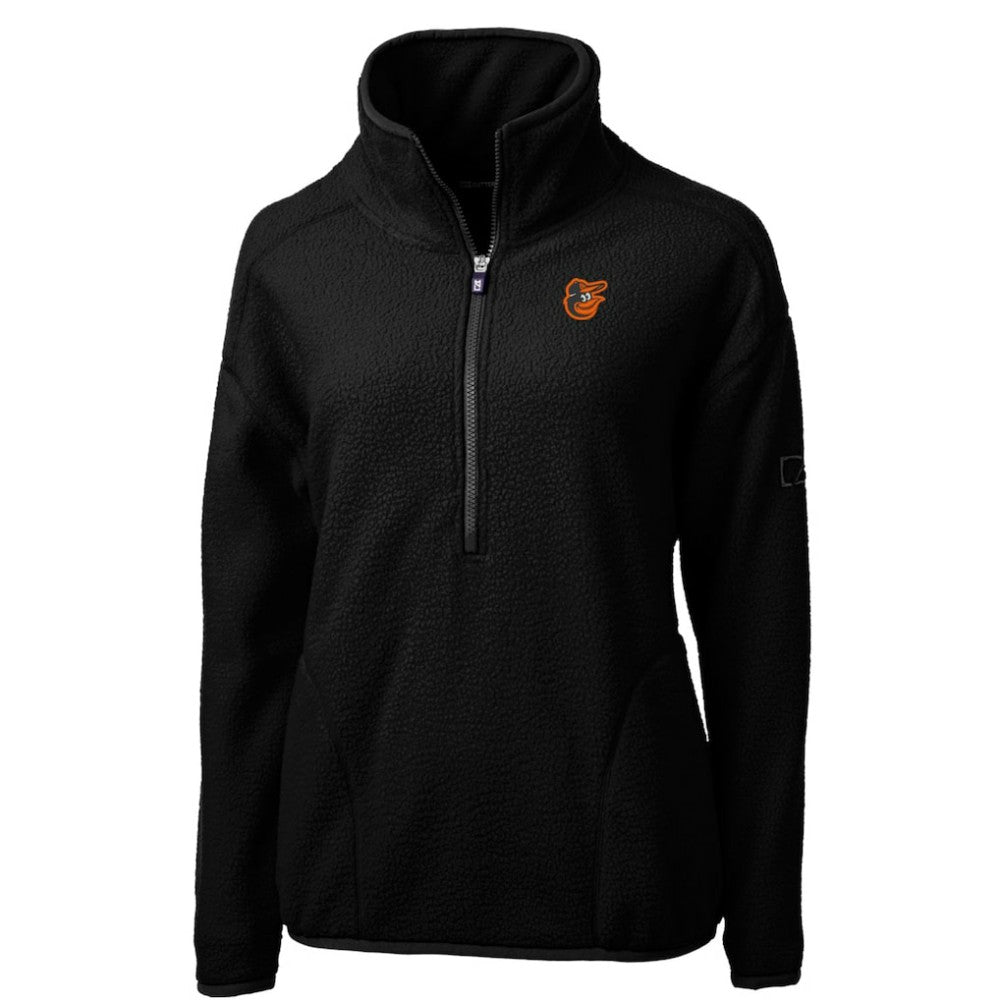 Baltimore Orioles Cutter & Buck Women's Cascade Eco Sherpa Fleece Quarter-Zip Pullover Jacket - MLB