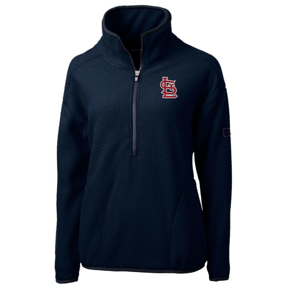 St. Louis Cardinals Cutter & Buck Women's Cascade Eco Sherpa Fleece Quarter-Zip Pullover Jacket - MLB