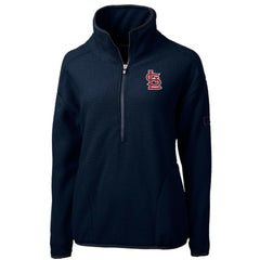 St. Louis Cardinals Cutter & Buck Women's Cascade Eco Sherpa Fleece Quarter-Zip Pullover Jacket - MLB