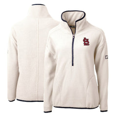 St. Louis Cardinals Cutter & Buck Women's Cascade Eco Sherpa Fleece Quarter-Zip Pullover Jacket - MLB