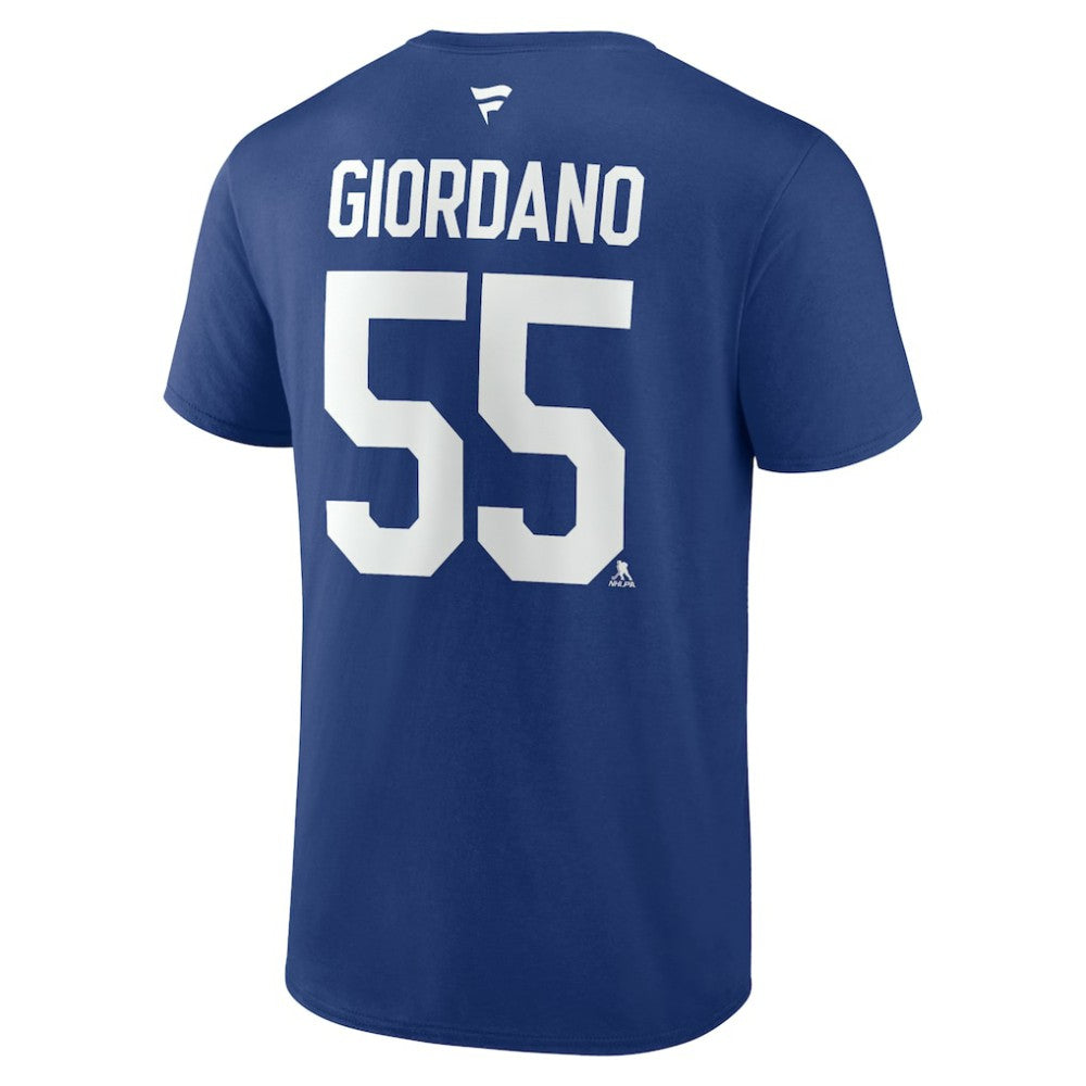 Mark Giordano Toronto Maple Leafs Fanatics Authentic Stack Name & Number T-Shirt - Blue - NHL