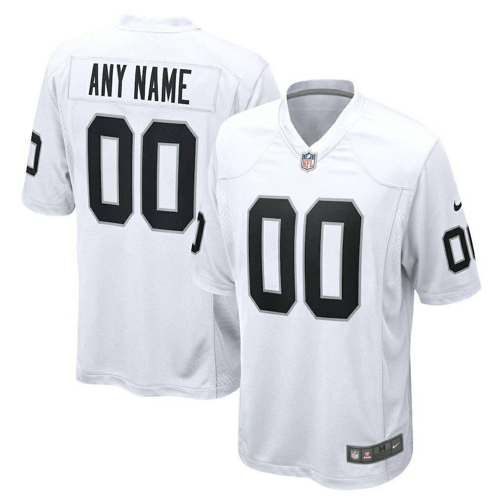 Las Vegas Raiders Youth Team Custom Game Jersey White | Nike for Sale