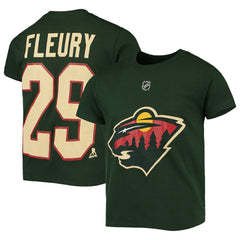 Marc-Andre Fleury Minnesota Wild Youth Player Name & Number T-Shirt - Green - NHL