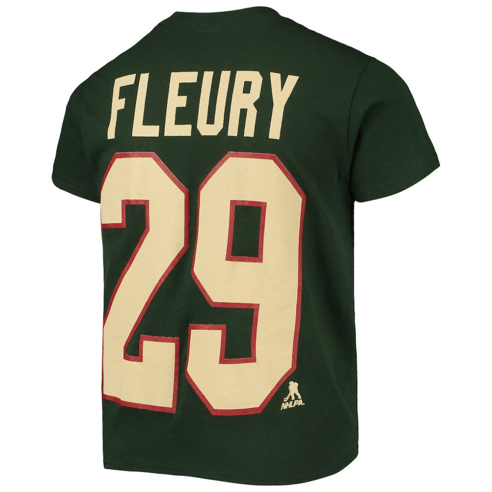Marc-Andre Fleury Minnesota Wild Youth Player Name & Number T-Shirt - Green - NHL