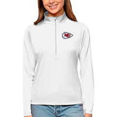 Kansas City Chiefs Antigua Women's Tribute Half-Zip Top White | NFL