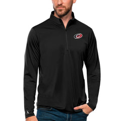 Carolina Hurricanes Antigua Tribute Quarter-Zip Pullover Top - Black - NHL