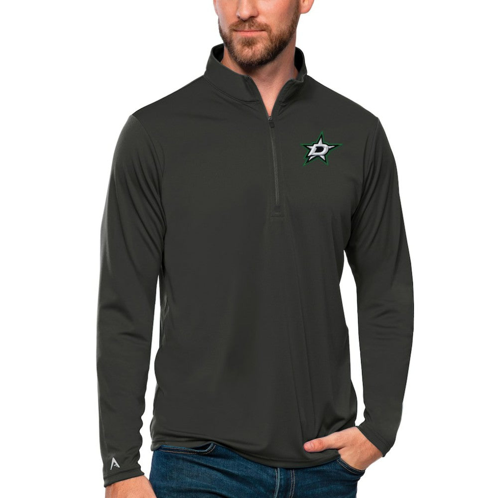 Dallas Stars Antigua Tribute Quarter-Zip Pullover Top - Charcoal - NHL