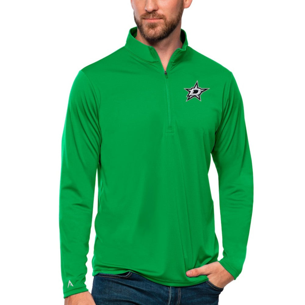 Dallas Stars Antigua Tribute Quarter-Zip Pullover Top - Kelly Green - NHL