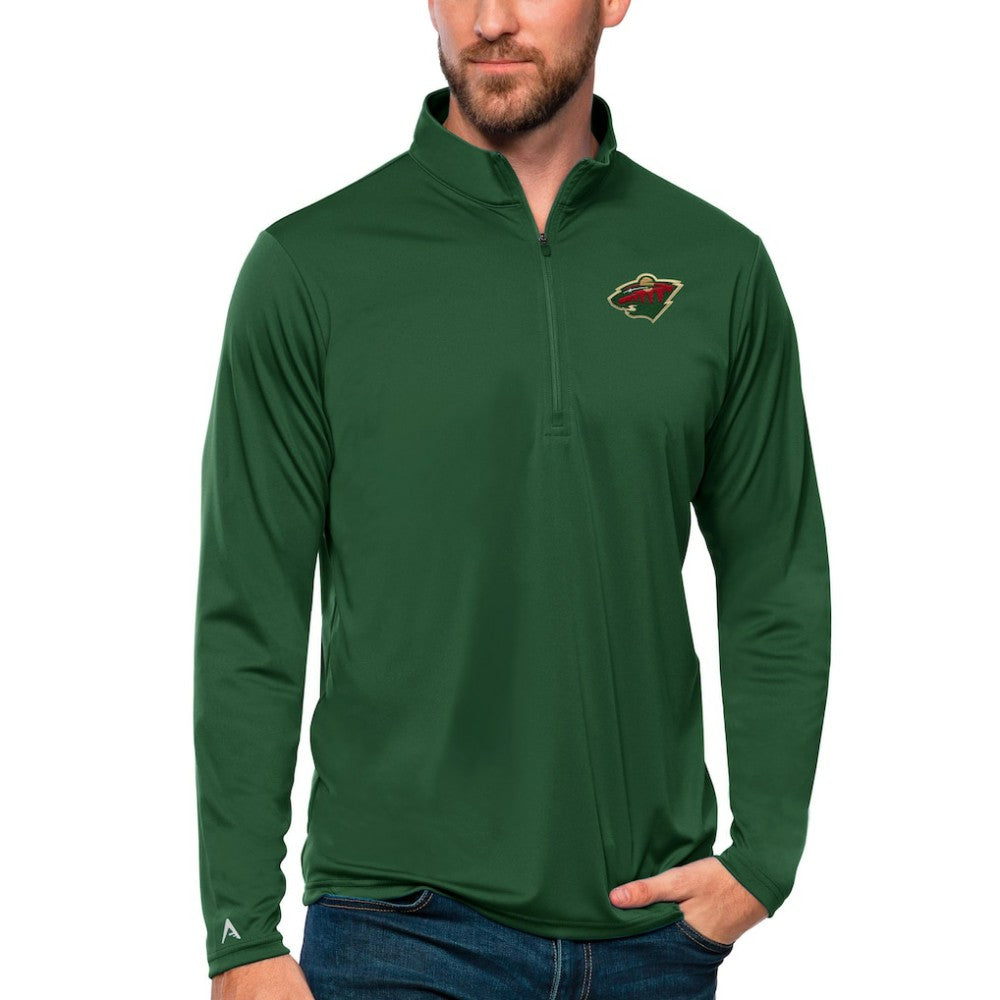 Minnesota Wild Antigua Tribute Quarter-Zip Pullover Top - Green - NHL