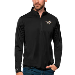 Nashville Predators Antigua Tribute Quarter-Zip Pullover Top - Black - NHL