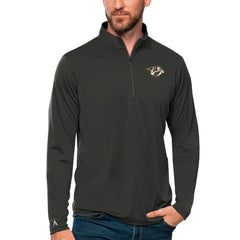 Nashville Predators Antigua Tribute Quarter-Zip Pullover Top - Charcoal - NHL