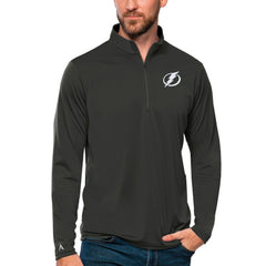 Tampa Bay Lightning Antigua Tribute Quarter-Zip Pullover Top - Charcoal - NHL