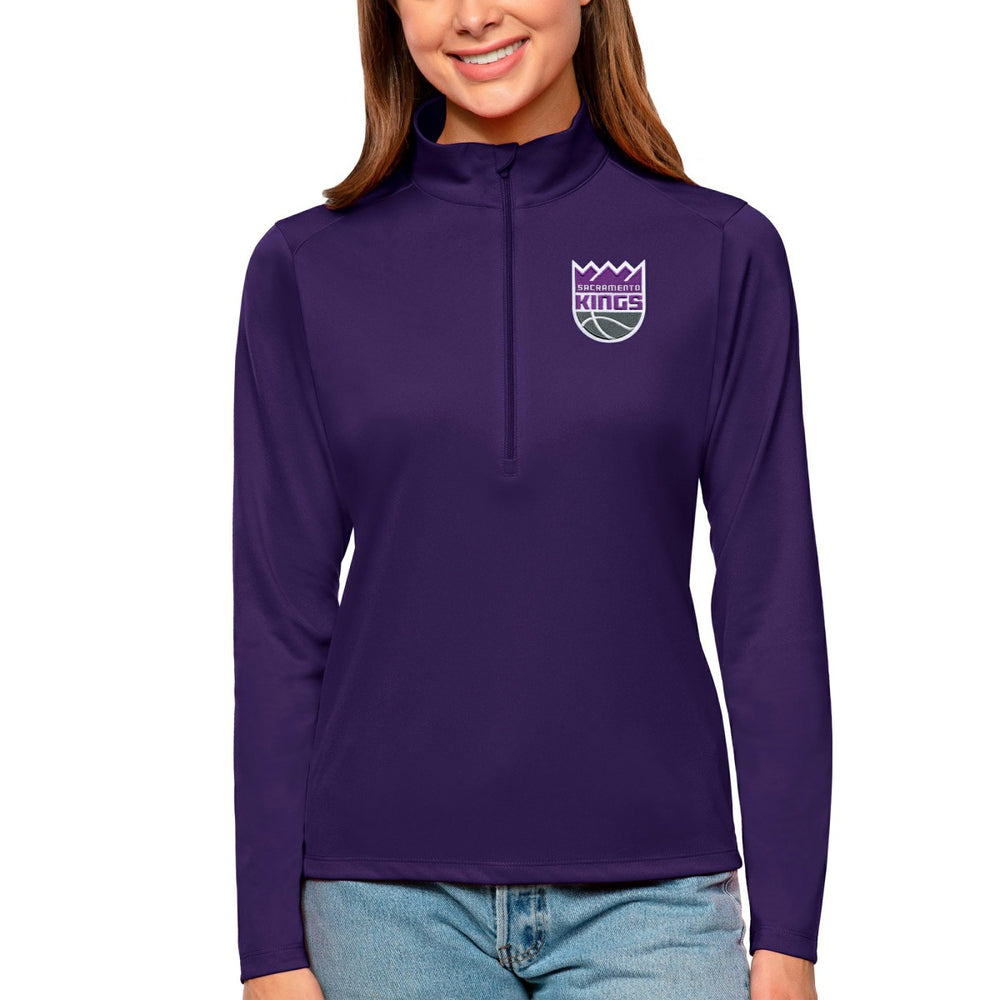 Sacramento Kings Antigua Women's Tribute Half-Zip Top Purple - NBA