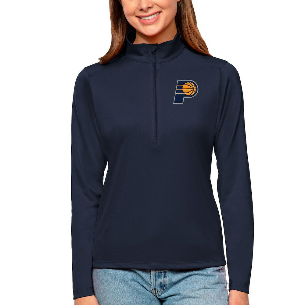 Indiana Pacers Antigua Women's Tribute Half-Zip Top Navy - NBA
