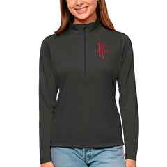 Houston Rockets Antigua Women's Tribute Half-Zip Top Charcoal - NBA