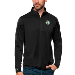 Boston Celtics Antigua Tribute Quarter-Zip Pullover Top Black - NBA