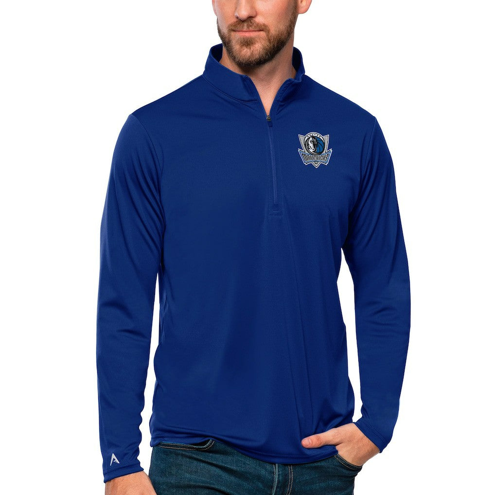 Dallas Mavericks Antigua Tribute Quarter-Zip Pullover Top Blue - NBA