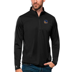 Golden State Warriors Antigua Tribute Quarter-Zip Pullover Top Black - NBA