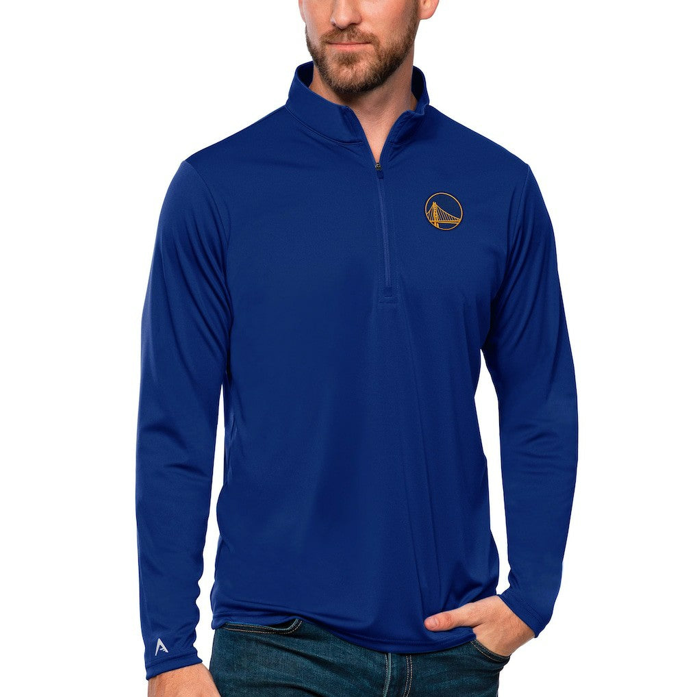 Golden State Warriors Antigua Tribute Quarter-Zip Pullover Top Royal - NBA