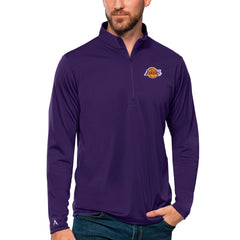 Los Angeles Lakers Antigua Tribute Quarter-Zip Pullover Top Purple - NBA
