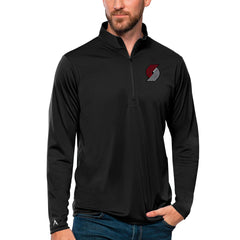 Portland Trail Blazers Antigua Tribute Quarter-Zip Pullover Top Black - NBA