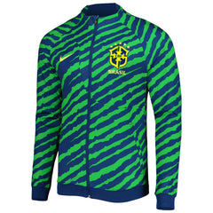 Brazil National Team 2022 Academy Pro Anthem Performance Raglan Full-Zip Jacket Blue/Green | Nike