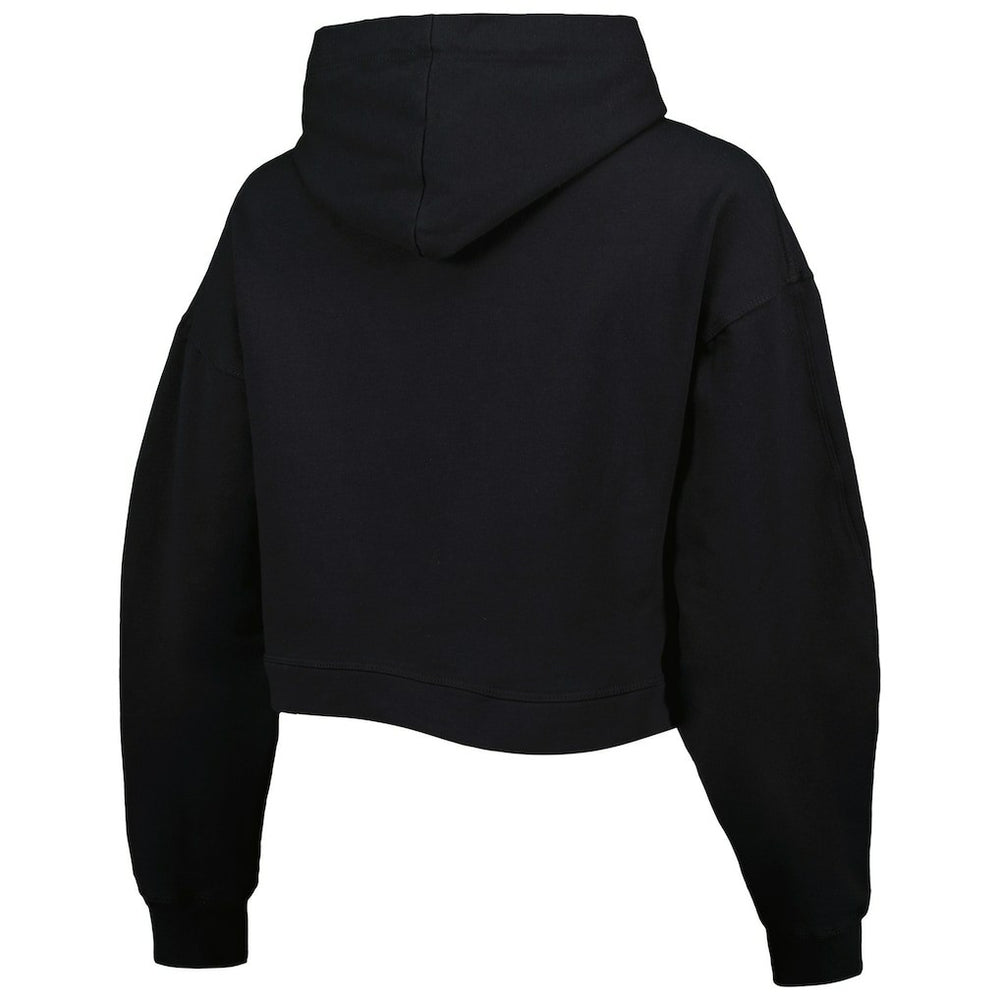 Boston Celtics Lusso Women's Layla World Tour Cropped Pullover Hoodie Black - NBA
