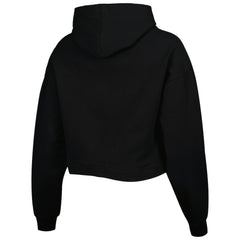 Brooklyn Nets Lusso Women's Layla World Tour Cropped Pullover Hoodie Black - NBA