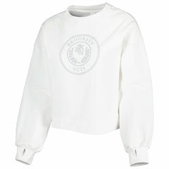 Brooklyn Nets Lusso Women's Lola Ball and Chain Pullover Sweatshirt White - NBA