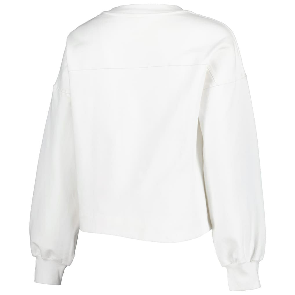 Chicago Bulls Lusso Women's Lola Ball and Chain Pullover Sweatshirt White - NBA