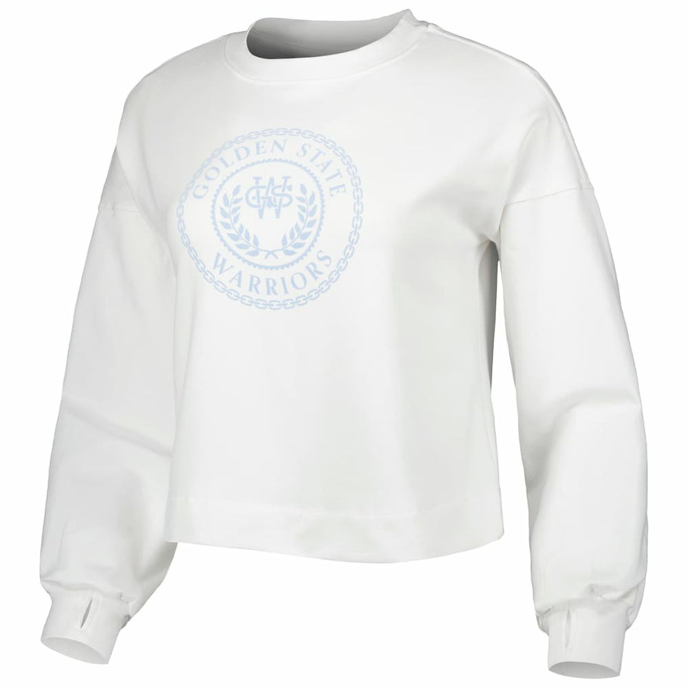 Golden State Warriors Lusso Women's Lola Ball and Chain Pullover Sweatshirt White - NBA
