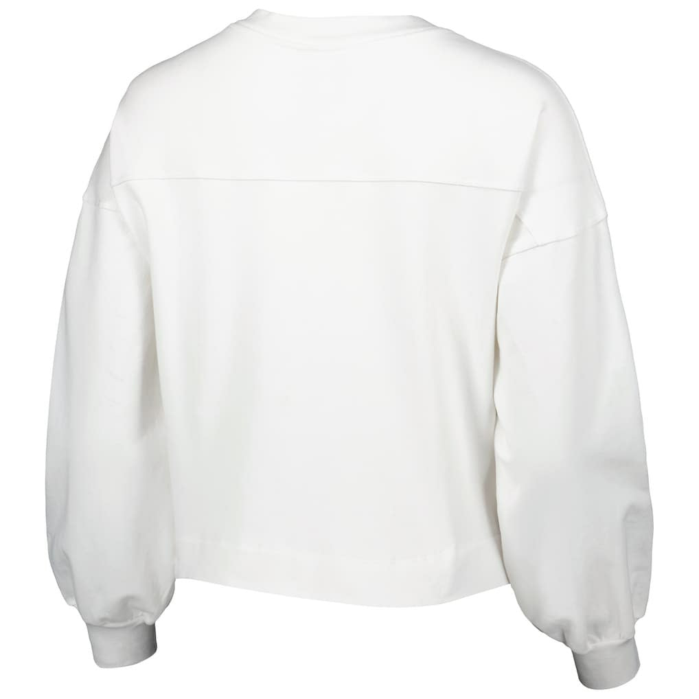 Golden State Warriors Lusso Women's Lola Ball and Chain Pullover Sweatshirt White - NBA
