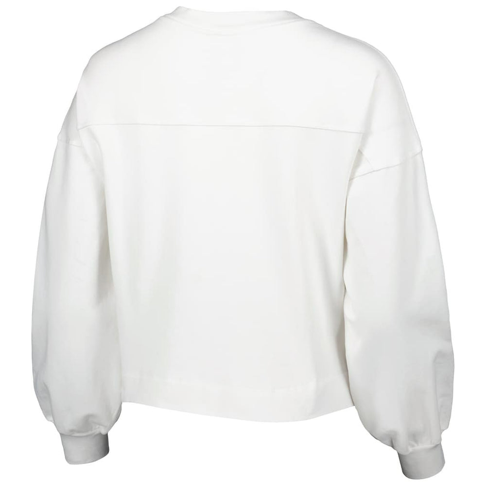 Golden State Warriors Lusso Women's Lola Ball and Chain Pullover Sweatshirt White - NBA