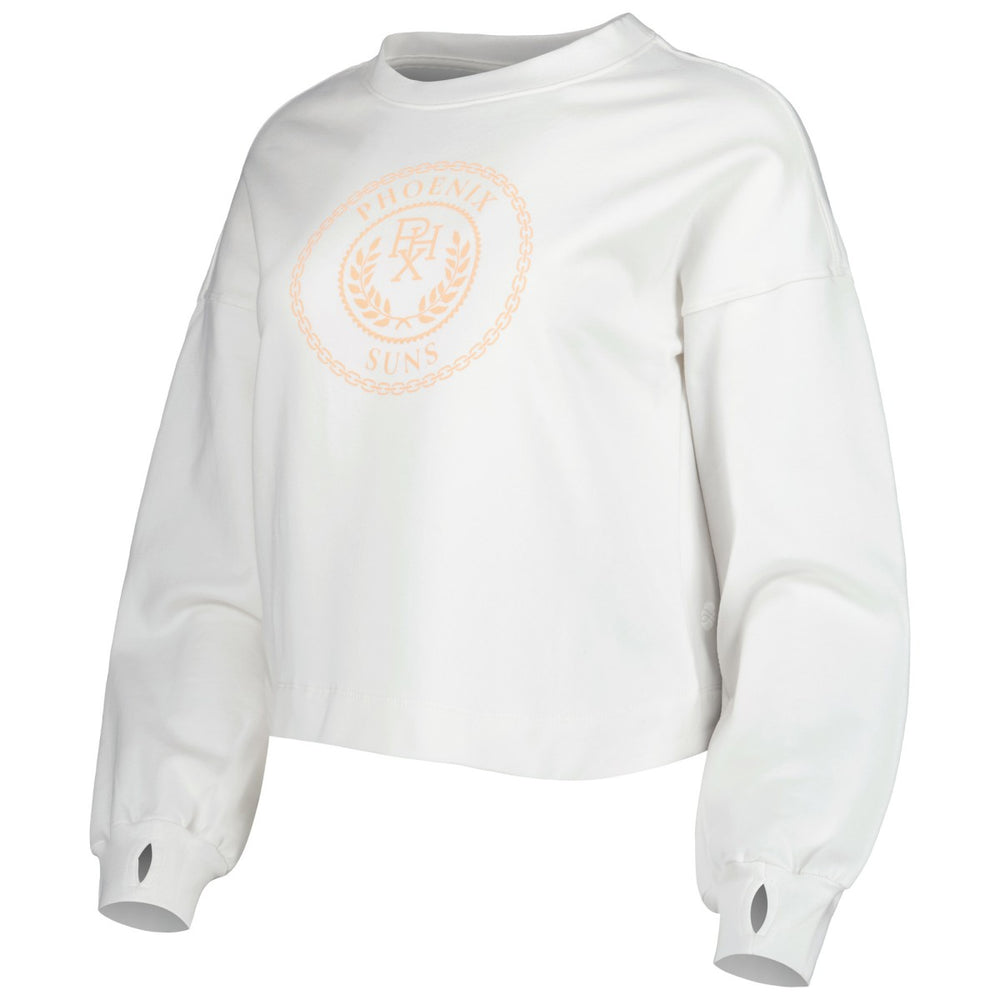 Phoenix Suns Lusso Women's Lola Ball and Chain Pullover Sweatshirt White - NBA