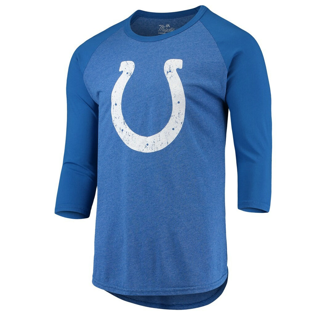 Jonathan Taylor Indianapolis Colts Majestic Threads Name & Number Team Colorway Tri-Blend 3/4 Raglan Sleeve Player T-Shirt Royal | NFL