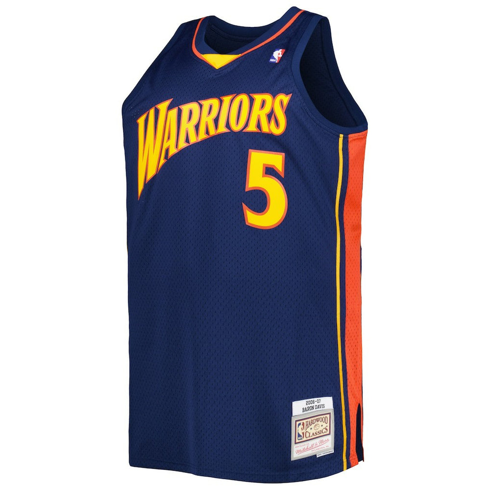 Baron Davis Golden State Warriors Big & Tall Hardwood Classics 2006/07 Swingman Jersey Navy - NBA