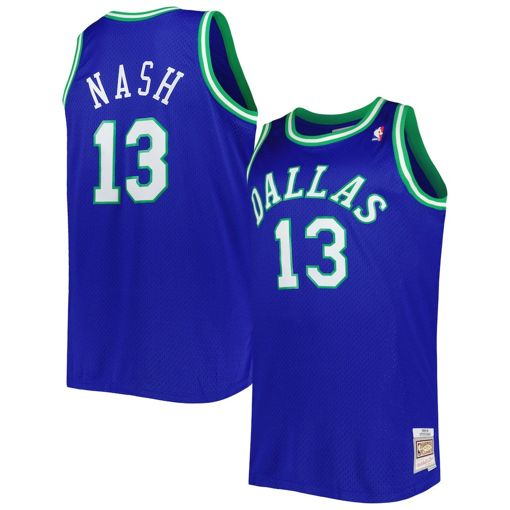 Steve Nash Dallas Mavericks Big & Tall Hardwood Classics 1998/99 Swingman Jersey Blue - NBA