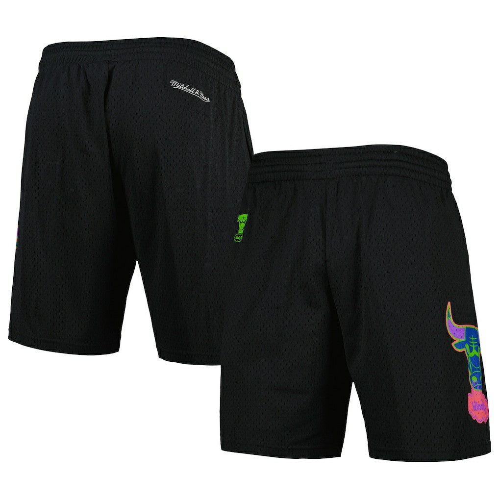 Chicago Bulls Hardwood Classics Color Bomb Energy Shorts Black - NBA