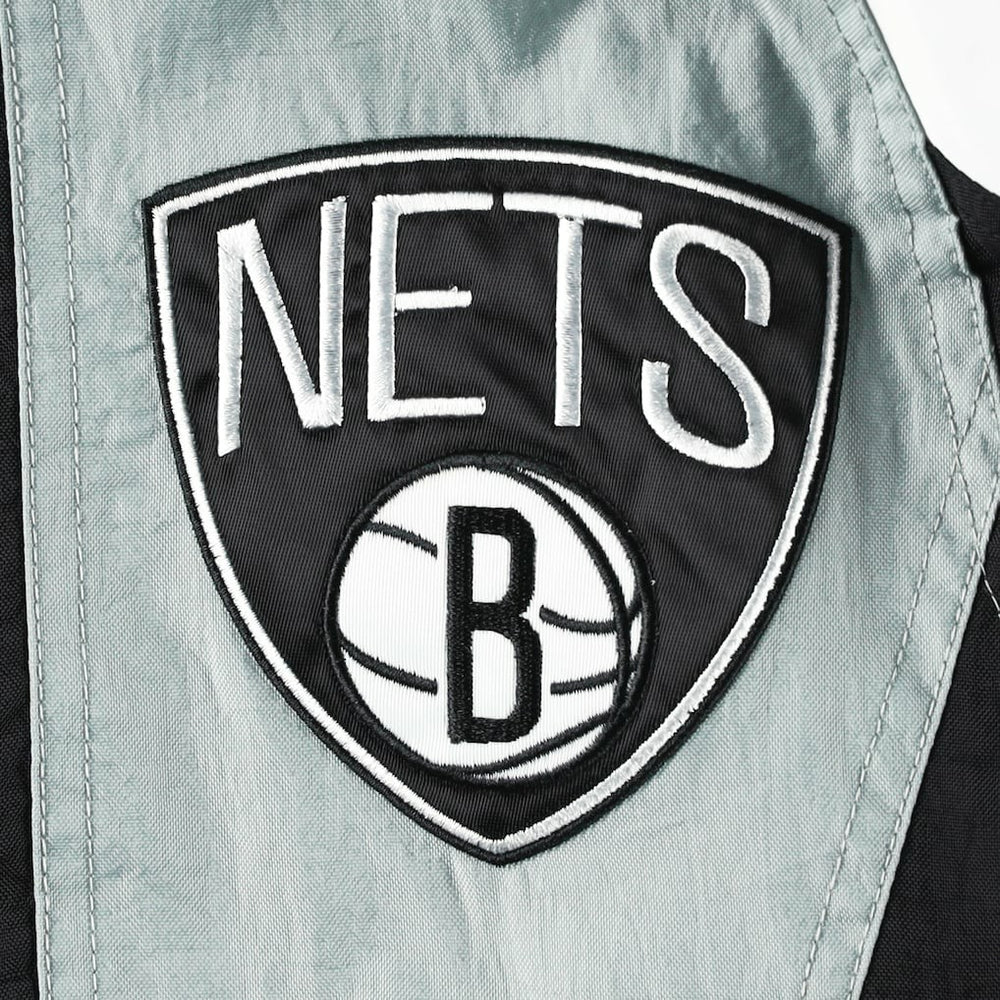 Brooklyn Nets Starter Body Check Raglan Hoodie Half-Zip Jacket Black - NBA